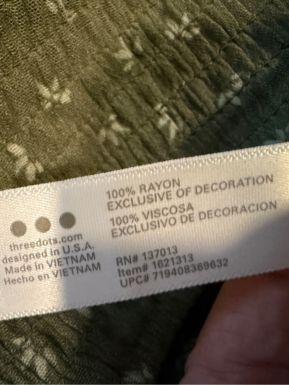 Three Dots Olive Green Wide-Leg Pants with Smocked Waist - Picture 3 of 10